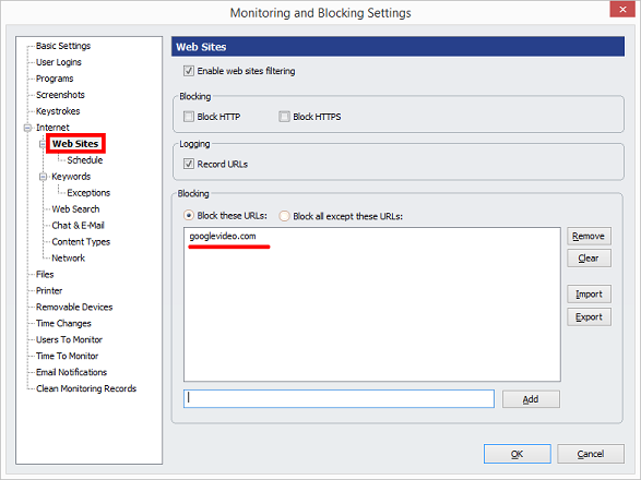 Blocking Youtube video streaming server