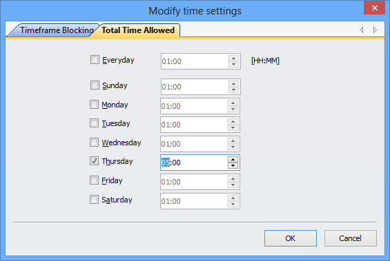 Setting Total Time Allowed for Applications with SprintWork