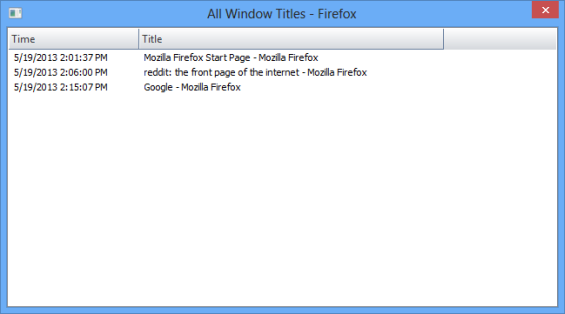 HomeGuard Activity Monitor, view window titles of a program