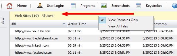 HomeGuard Activity Monitor websites filter