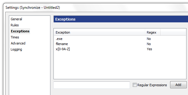 Add WinDataReflector Sync Exclusions