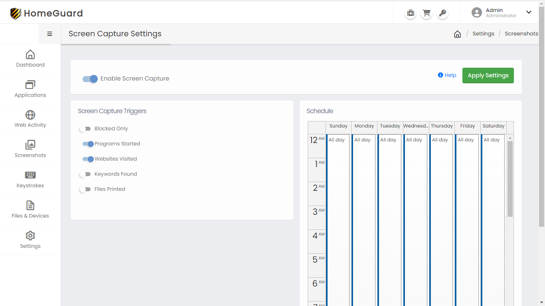 HomeGuard Social Media Activity Monitor