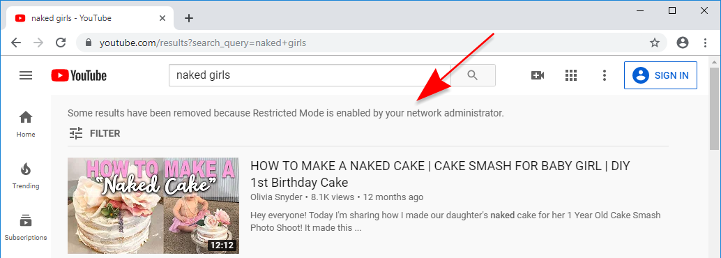 Youtube Restricted Mode